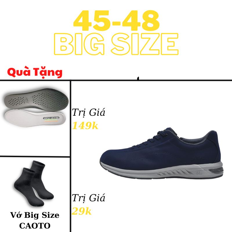 Chạy Bộ Màu Xanh Đậm Big Size - Giày Thể Thao Big Size Nam 45 46 47 48