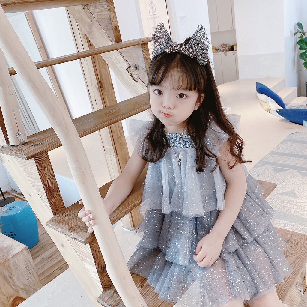 Đầm Nhiều Tầng Phong Cách Phương Tây Thời Trang Mùa Hè Cho Bé Gái