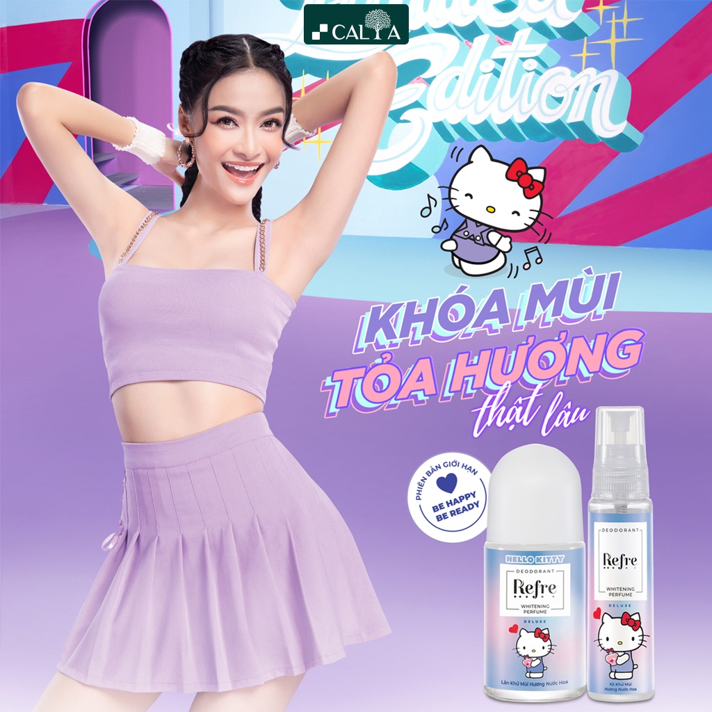 Xịt Khử Mùi Refre Hương Sang Trọng Màu Tím, Dưỡng Trắng, Hương Nước Hoa - Refre Whitening Mist 30ml