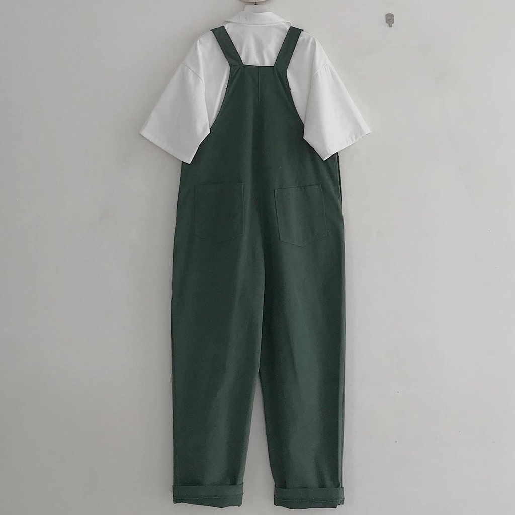 Yếm Quần Ống Rộng Chất Kaki JEM CLOSET Dáng Suông Nhiều Màu Lên Dáng Xinh FHU 7198
