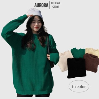 Áo len đan basic form rộng cổ tròn dày dặn Quảng Châu loại 1