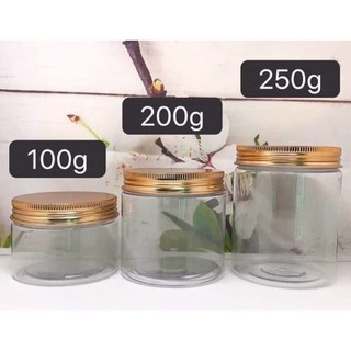 Hủ pét nắp nhôm vàng 100gr-200gr-250gr