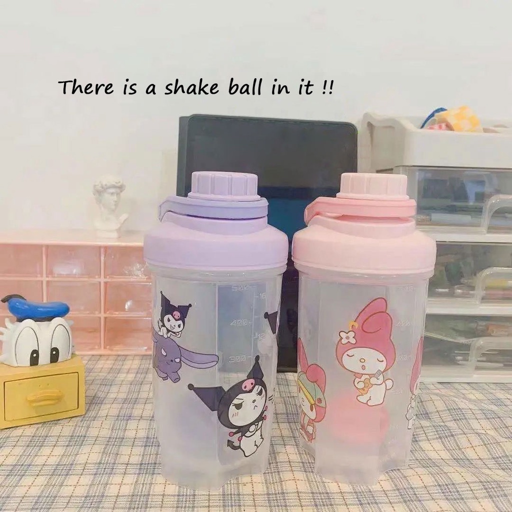 Bình Nước Nhựa Trong Suốt Dung Tích Lớn Thiết Kế Dễ Thương Tiện Dụng Cho Học Sinh