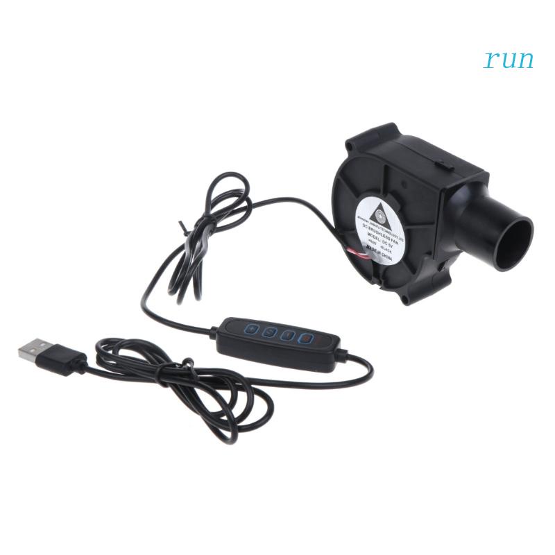 Quạt Thổi Lửa Nướng BBQ Mini USB 5V 2500RPM Với Bộ Điều Khiển Tốc Độ Trung Tâm