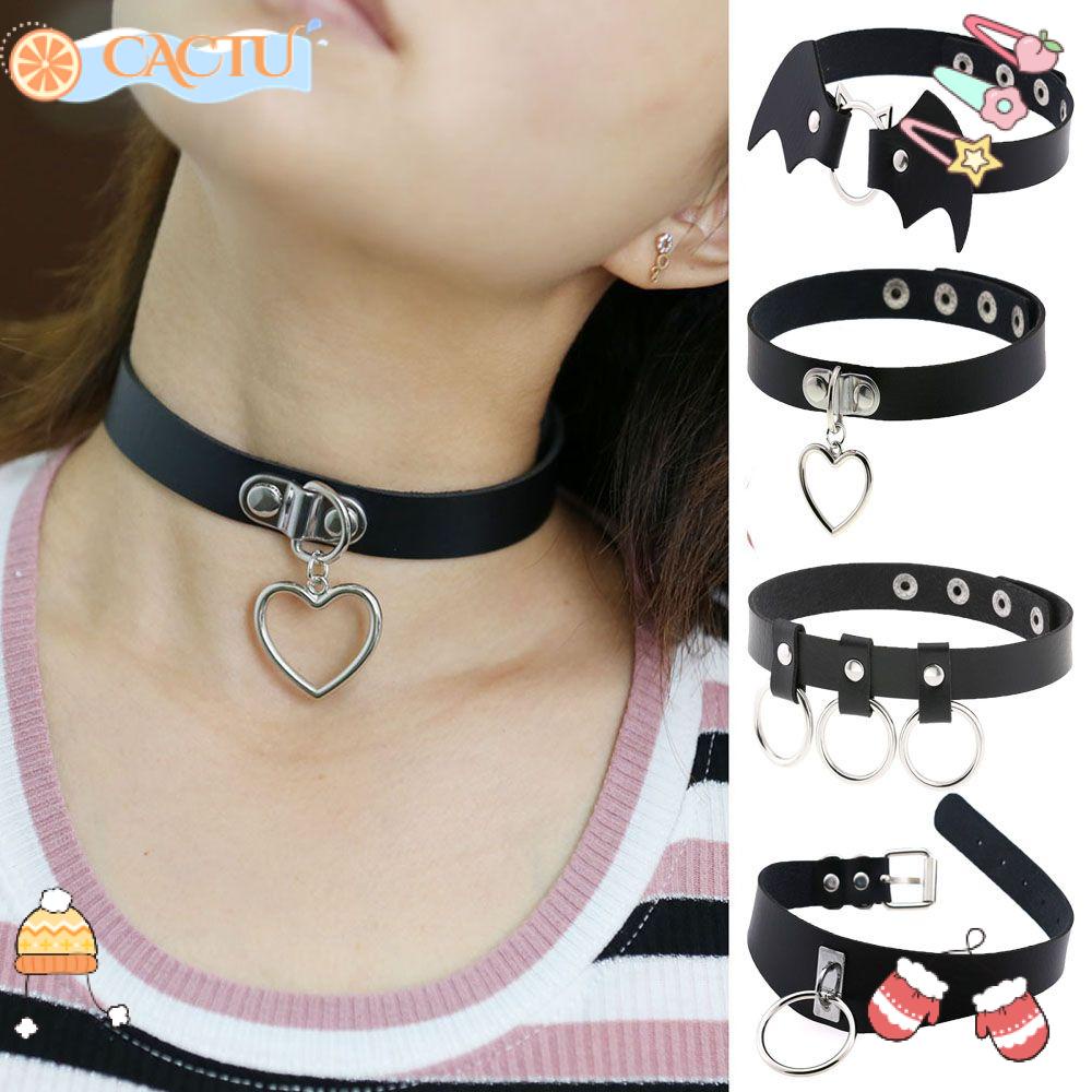 Vòng Cổ Choker Mềm Mại Có Thể Điều Chỉnh Họa Tiết Trái Tim Phong Cách Harajuku Cho Nữ