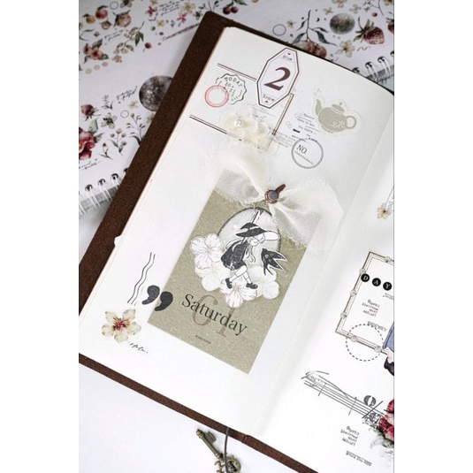 Krisna.room ♡ Jenny Studio- Hộp 40 tờ giấy note hoa trang trí sổ