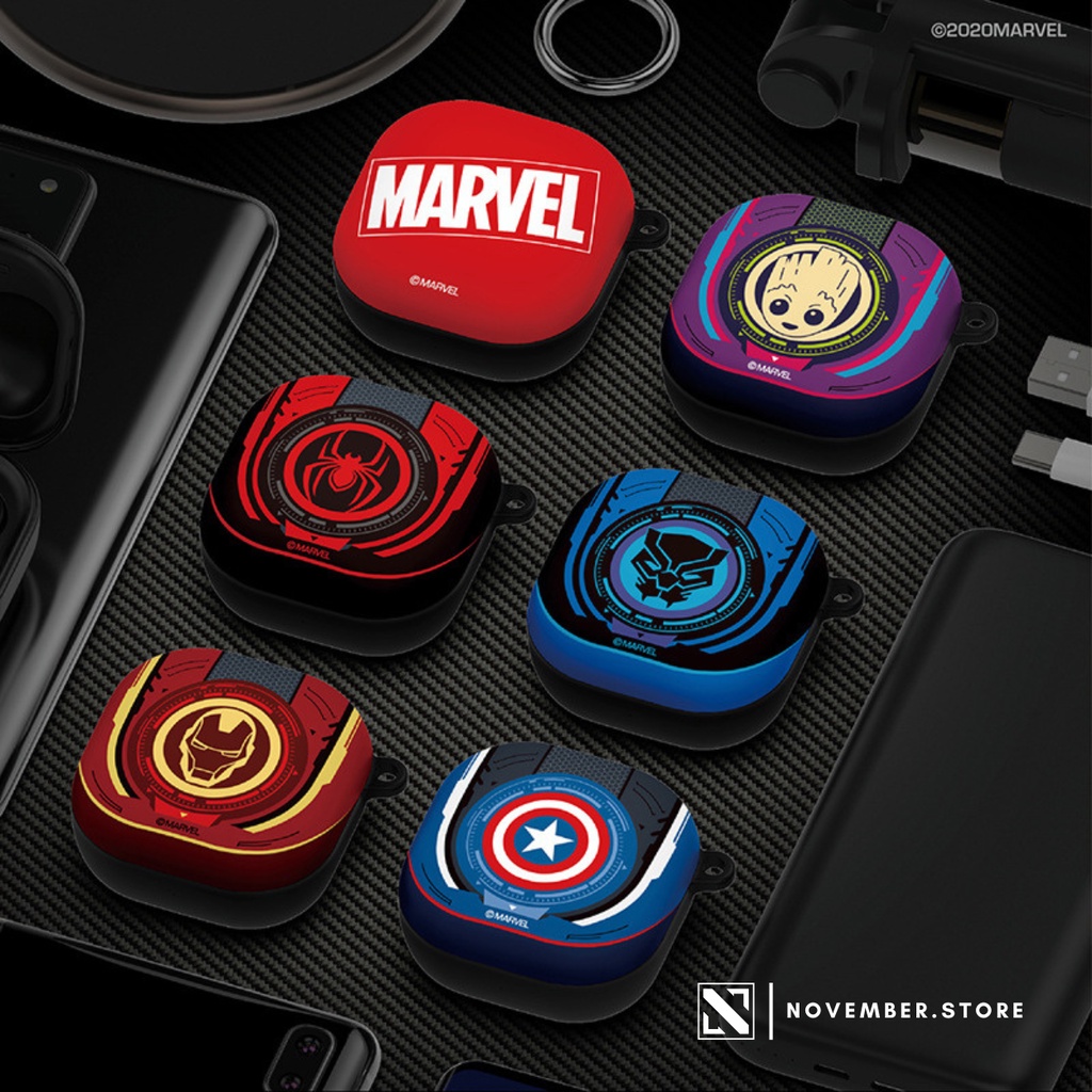 Ốp case cho Galaxy Buds2 Pro / Buds Pro / Buds 2 / Buds Live - Marvel Series - Tặng kèm móc khóa - Made in Korea