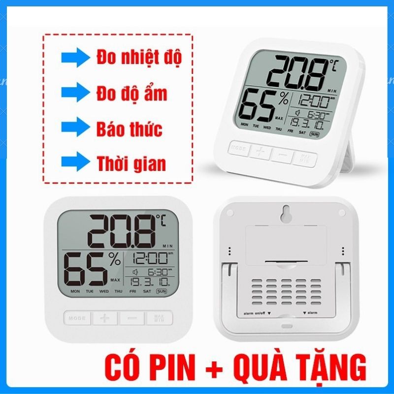 Nhiệt Kế 💖𝑭𝑹𝑬𝑬𝑺𝑯𝑰𝑷💖 Nhiệt Ẩm Kế Điện Tử Đo Nhiệt Độ Và Độ Ẩm Phòng Cho Gia Đình