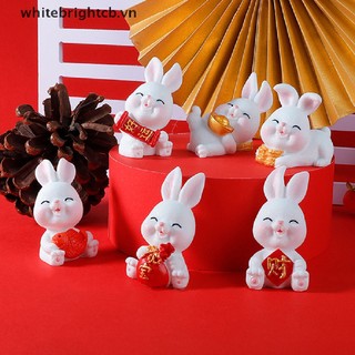 // 2023 new year fashion // Miniature Chinese New Year The Rabbit Zodiac Micro Landscape Dollhouse Ornament .