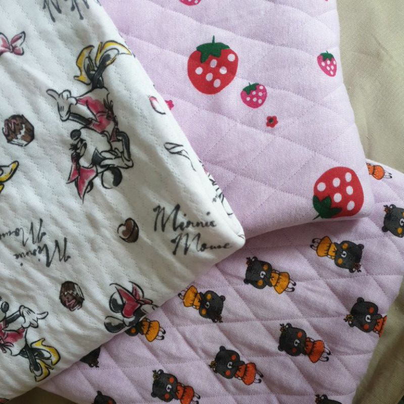 Vải cotton chần bông baby