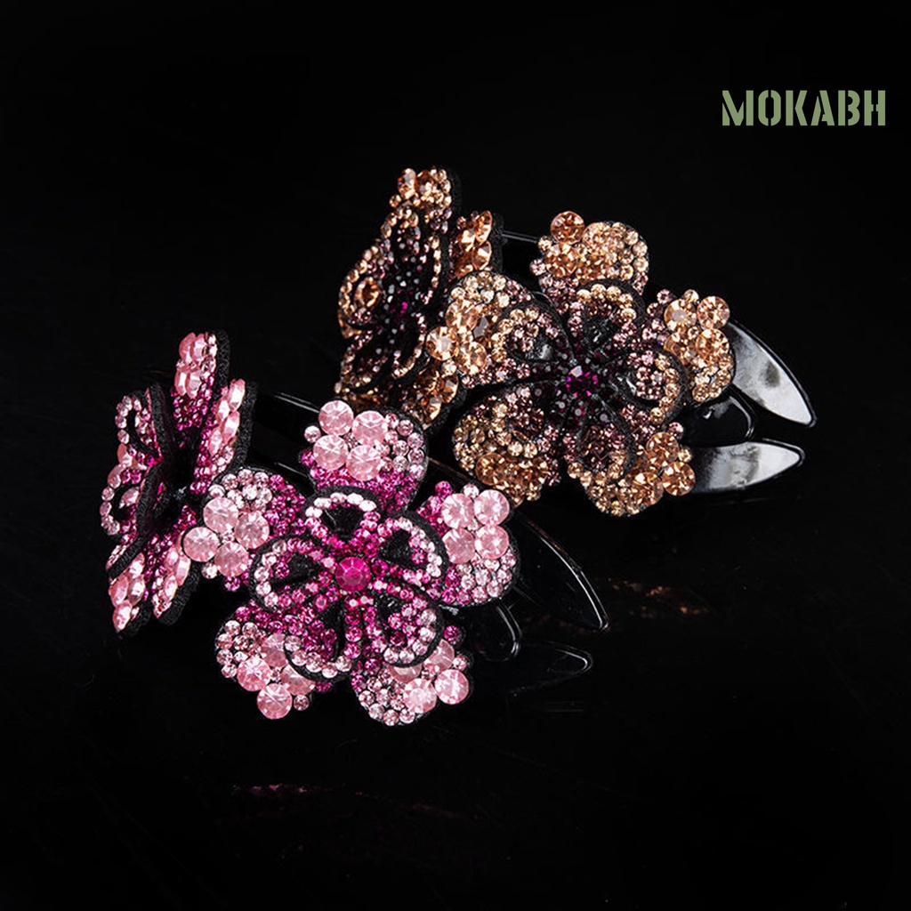 Kẹp Tóc Đính Đá Phong Cách Vintage Thanh Lịch Cho Nữ