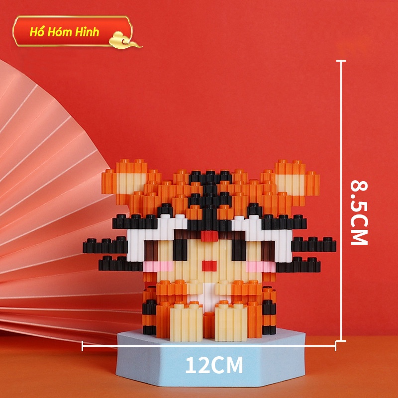 Mô hình lắp ráp Lego 3D nhân vật hoạt hình 12 con giáp, Doremon,Ironman, Superman,Luffy dễ thương size 15cm lego BALODY