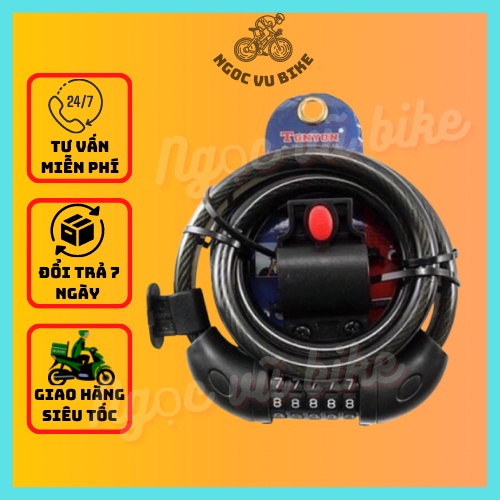 Khoá xe đạp mật mã 5 số tonyon