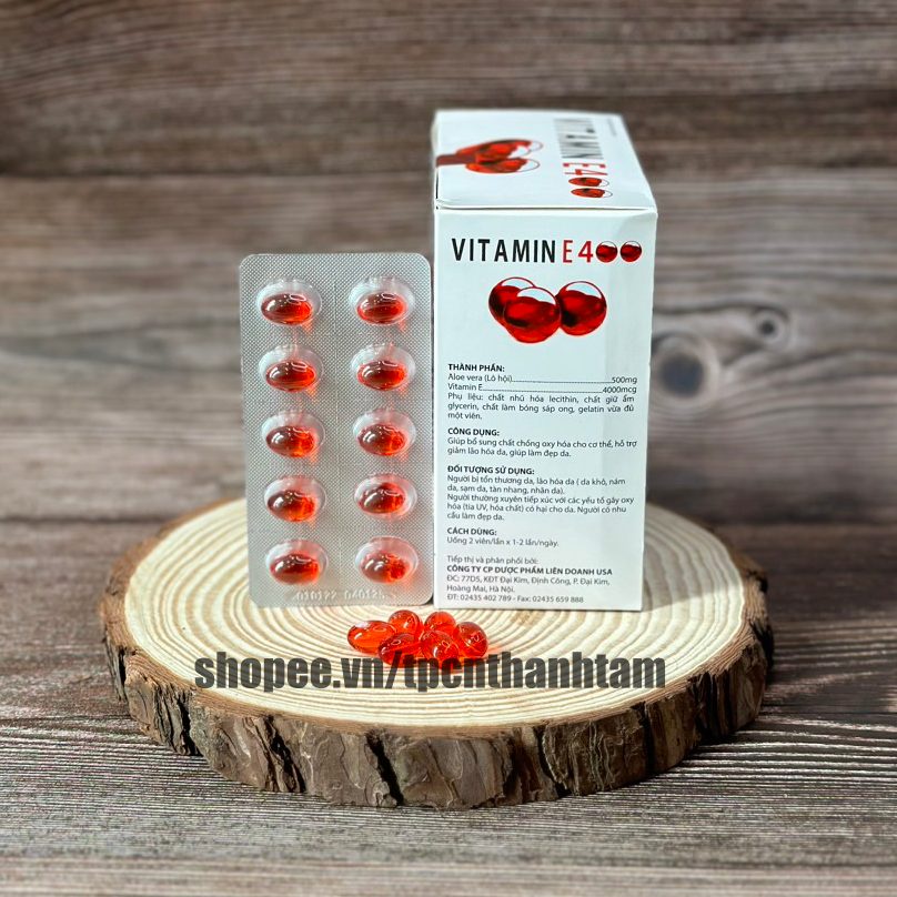 Viên uống VITAMINE ĐỎ bổ sung vitamin E giúp làm đẹp da, trắng da, hồi phục da nhăn nheo- Hộp 100 viên | BigBuy360 - bigbuy360.vn