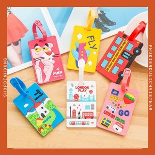 Name Tag Thẻ Đeo Bảng Tên Silicon Chống Thất Lạc Cho Balo/ Vali Siêu Cute