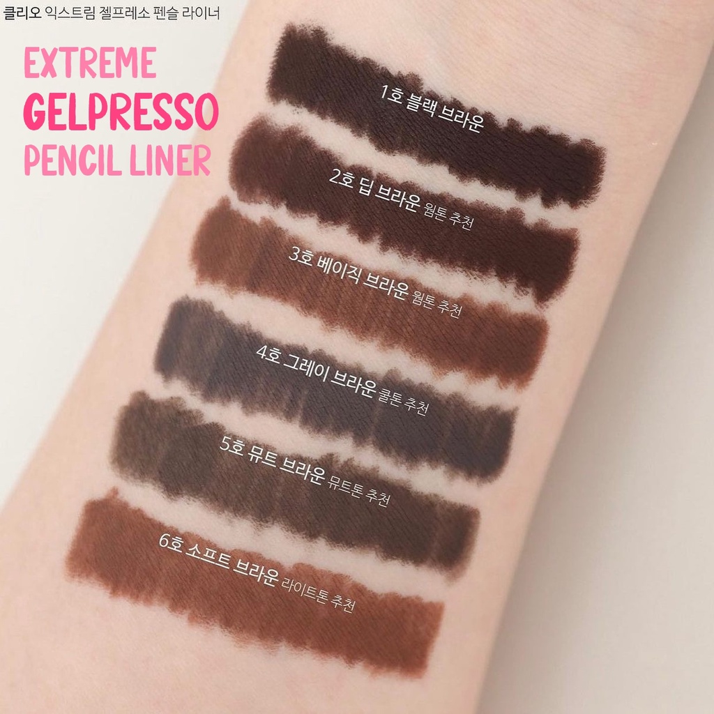 Kẻ mắt Clio Extreme Gelpresso Pencil Liner , Clio Sharp So Simple Pencil Liner , Clio Waterproof Brush Liner