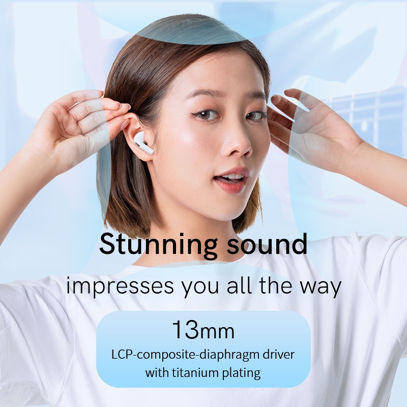 QCY Qy t20 Tai Nghe bluetooth 5.3 tws 68ms Âm Thanh Sống Động Chất Lượng Cao