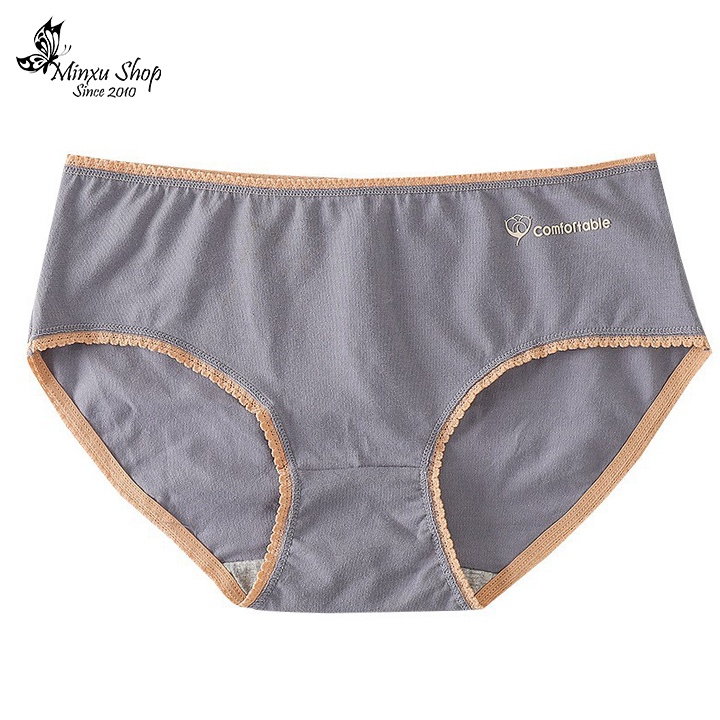 Quần lót nữ cotton nhật phối viền ren kháng khuẩn cao cấp Minxu shop 015