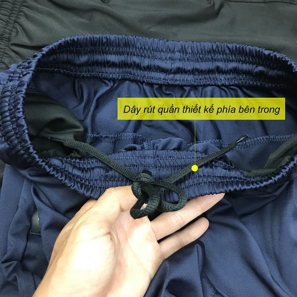 Quần đùi nam 𝗥𝗘𝗘𝗕𝗢𝗞 & 𝐒𝐏𝐎𝐑𝐓 chất vải thun lạnh thể thao 2 túi khóa kéo vải dày dặn mềm mịn co dãn 4 chiều - QSTT013