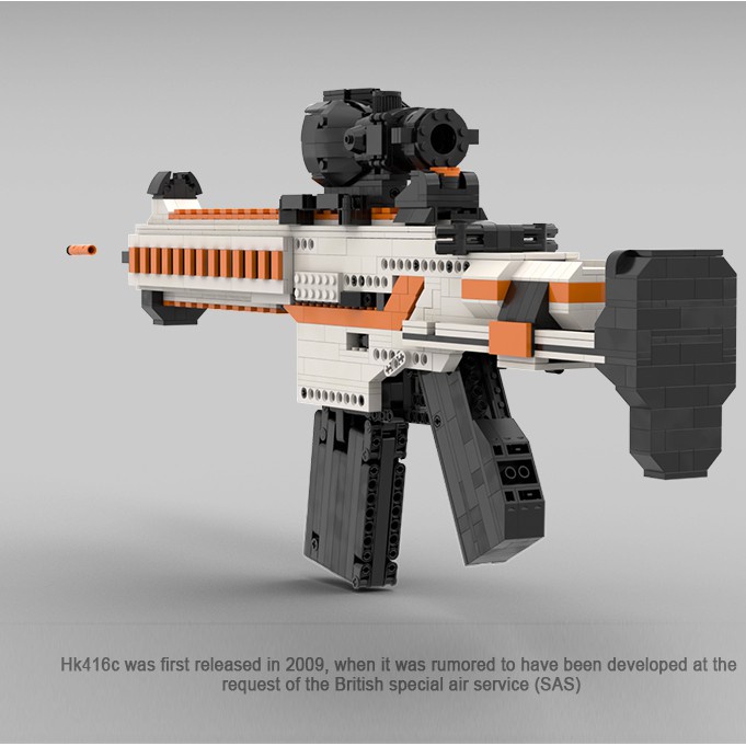 Đồ Chơi Lắp Ráp Kiểu Lego Mô Hình Súng PUPG M416 (HK416C) Asiimov 1000+ Mảnh Ghép