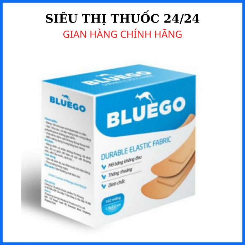 BĂNG CÁ NHÂN BLUEGO HỘP 102 MIẾNG💥 Cam Kết Giá Rẻ