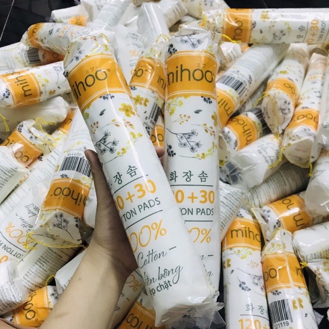 Bông tẩy trang Mihoo 120+30 Cotton Pad Chính Hãng