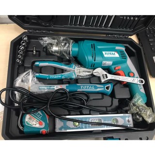 Bộ máy khoan búa 101 món Total THKTHP 1012E