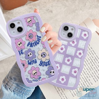 Ốp Điện Thoại TPU Mềm Họa Tiết Hoa Mặt Cười Cho iPhone 11 12 13 14 Pro MAX 6 6s 7 8 Plus 14 Plus XR X XS MAX SE 2020