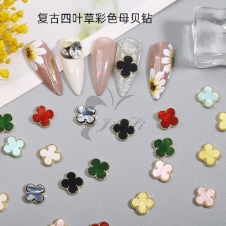 Set charm cỏ 4 lá cao cấp đính móng