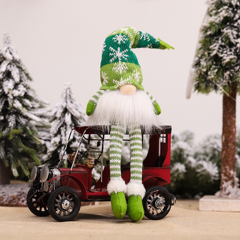Trang trí cửa sổ bằng đèn Búp bê ông già Noel tỏa sáng Rudolph Búp bê vô diện Đồ trang trí tỏa sáng bri