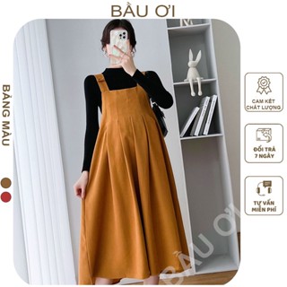 [BAUOII V127] SET YẾM BẦU VÀ ÁO DÀI TAY CHẤT NHUNG TĂM - ĐẦM BẦU BABYDOLL MÙA ĐÔNG THIẾT KẾ DẠNG YẾM