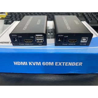 Bộ kéo dài hdmi to lan 60m có usb qua dây cáp mạng rj45