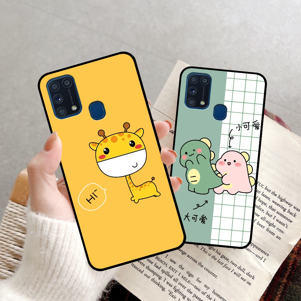 Ốp lưng Samsung M31 in hình quả bơ, hươu, khủng long siêu dễ thương
