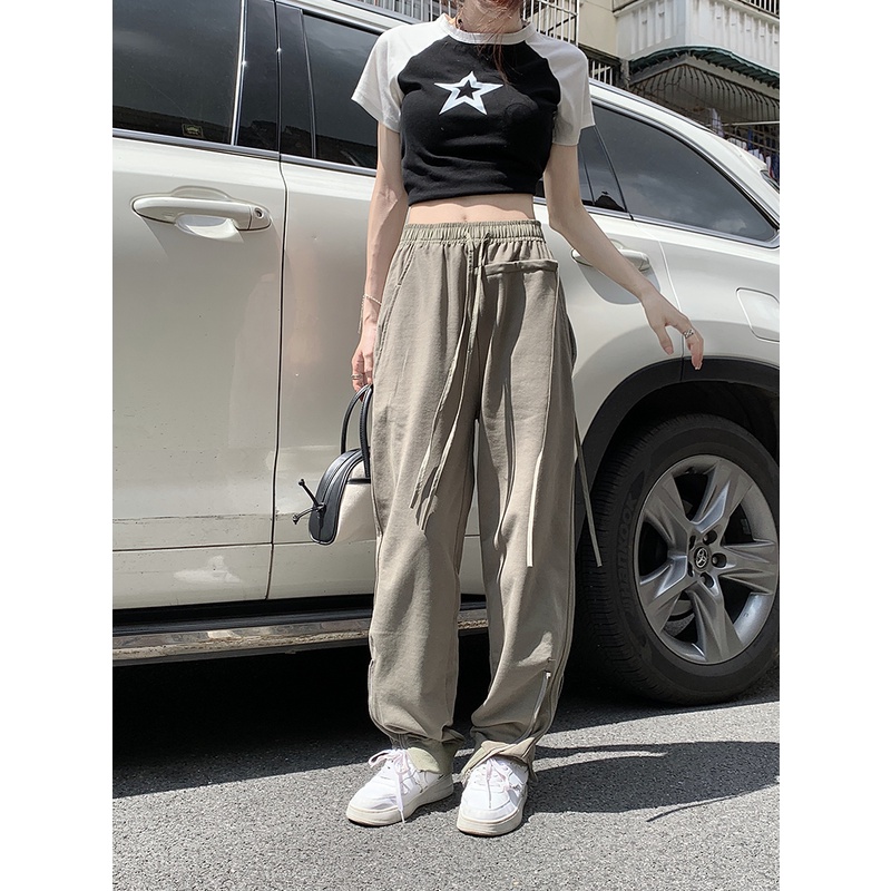 Quần Dài Ống Rộng Phong Cách Hip Hop Đường Phố Mỹ Cá Tính Cho Nam Và Nữ