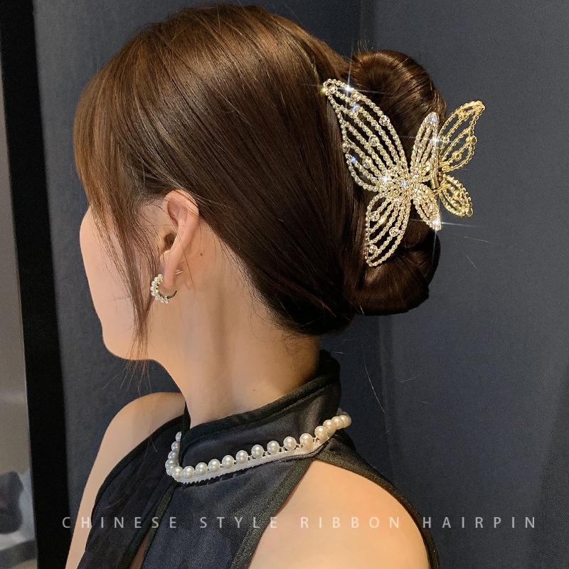 Kẹp Tóc Hình Bướm Đính Đá Lấp Lánh Cao Cấp Thời Trang Dành Cho Năm 2022