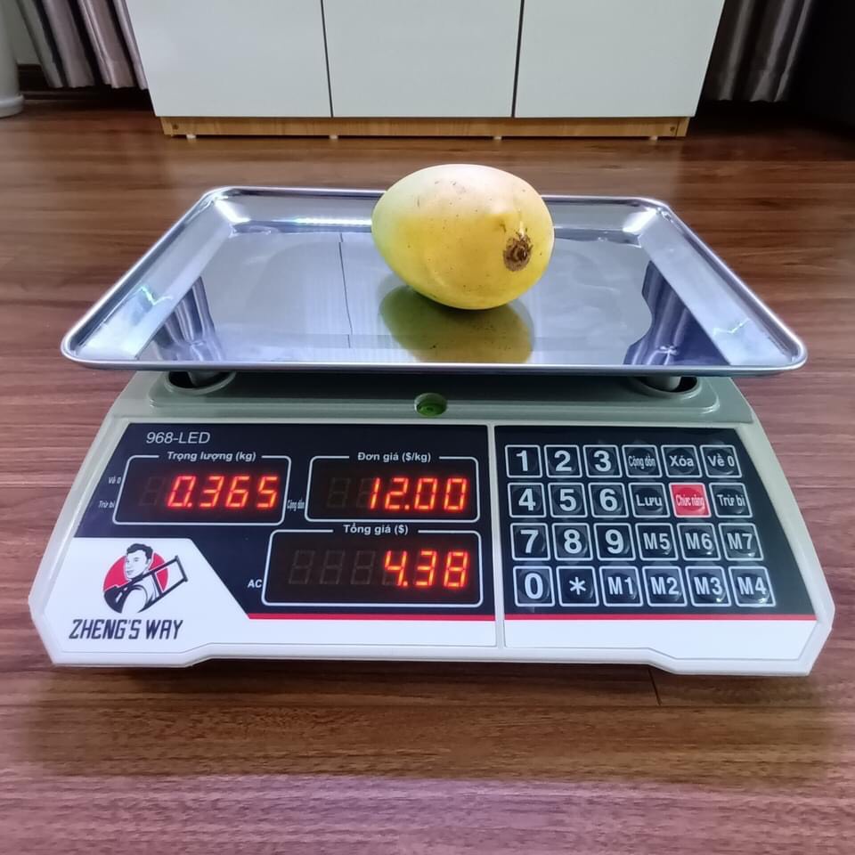 Cân Điện Tử Bán Hàng 30kg/40kg - Cân Tính Tiền Tiếng Việt - Màn hình hiển thị 2 mặt. Bảo Hành 12 Tháng