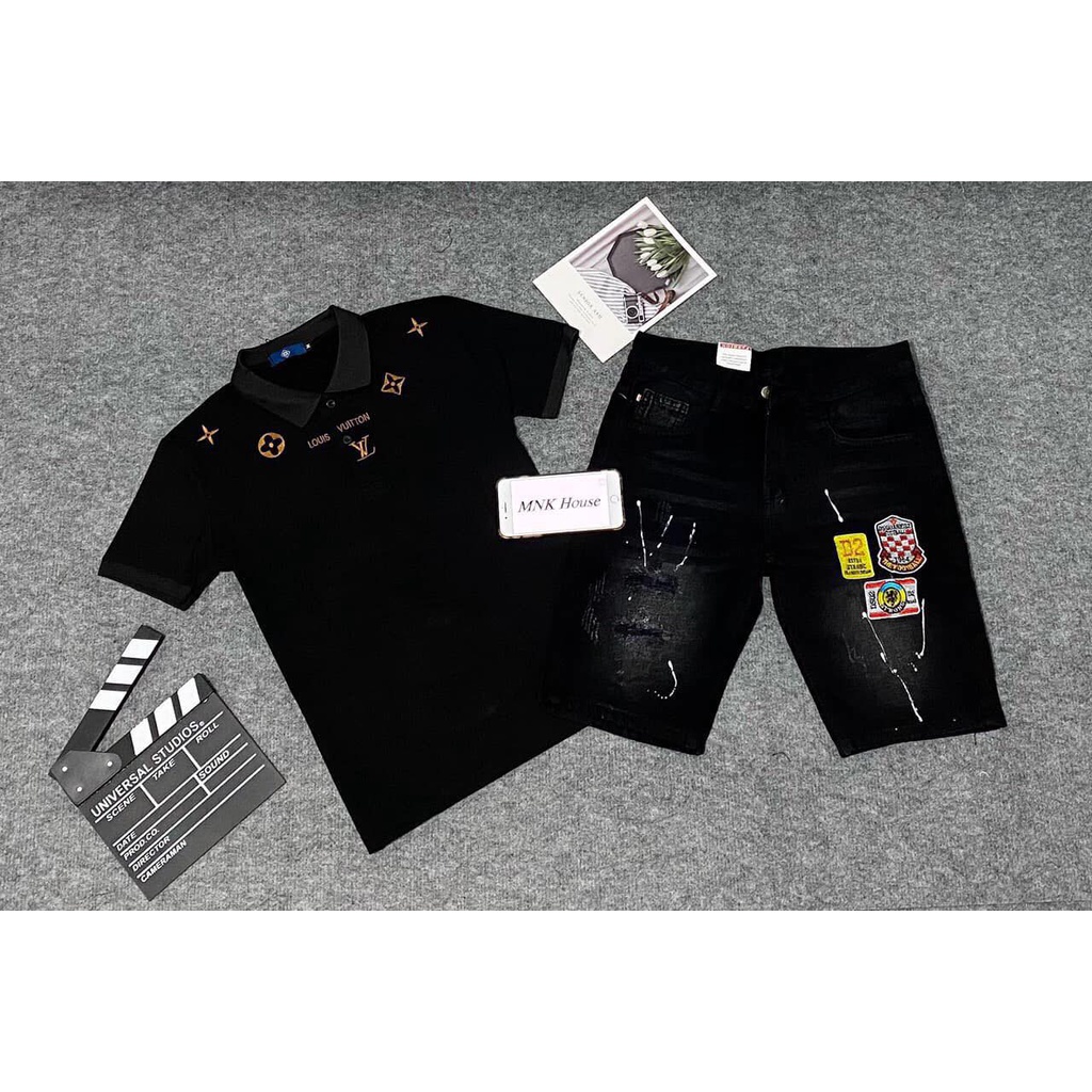 Sét Quần Short Jean Ảo Thun Nam