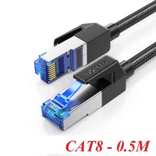 Ugreen 90540 0.5m cat8 f/ftp 25gbps 2000mhz black ethernet cable braided pure cooper nw153