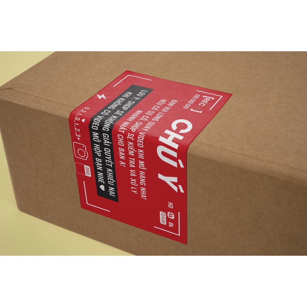Combo 100c Tem Dán Quay Video Trước Khi Mở Hàng size 4x6cm Có keo mặt sau - Lam hygge