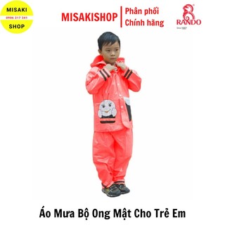 Áo mưa bộ trẻ em ong mật rando