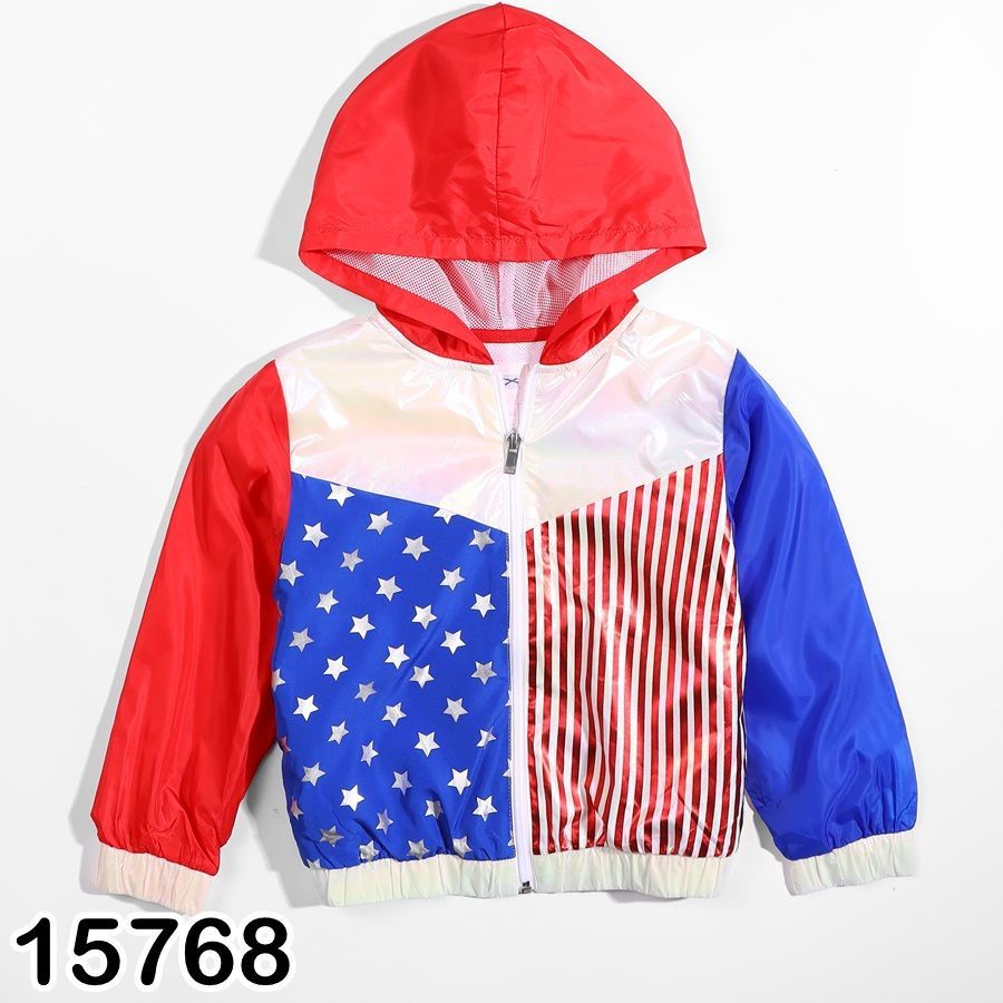 Áo khoác gió họa tiết cờ Mỹ lạ mắt cho bé trai lớn | Bigbaby Shop