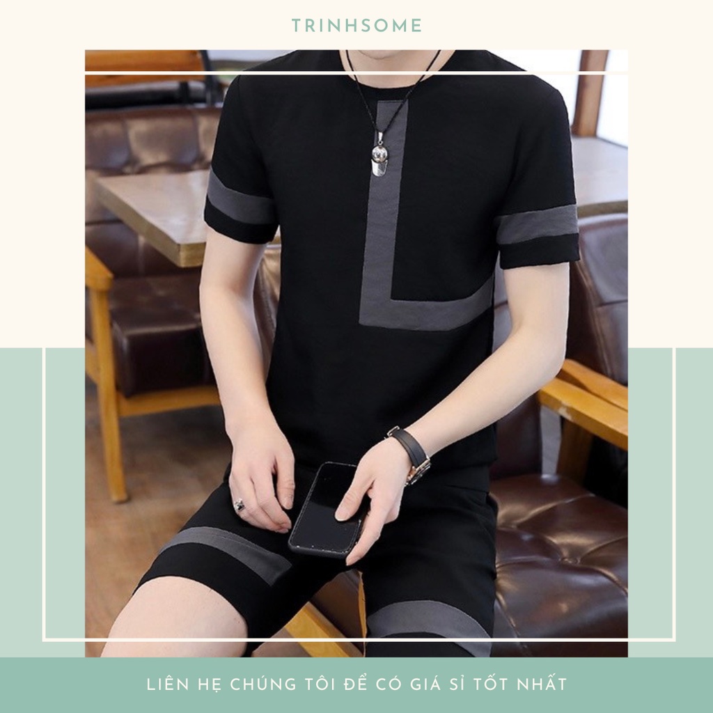 Bộ nam hè thun lạnh thoải mái,Bộ Đồ Nam thể thao hè mặc nhà T02 đủ size S-->>xxl