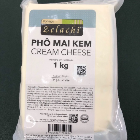 Phô Mai Kem Cream Cheese Zelachi 1kg
