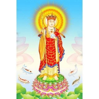 Tranh gắn đá toàn bộ  tự làm - Phật ĐỊA TẠNG Bồ Tát