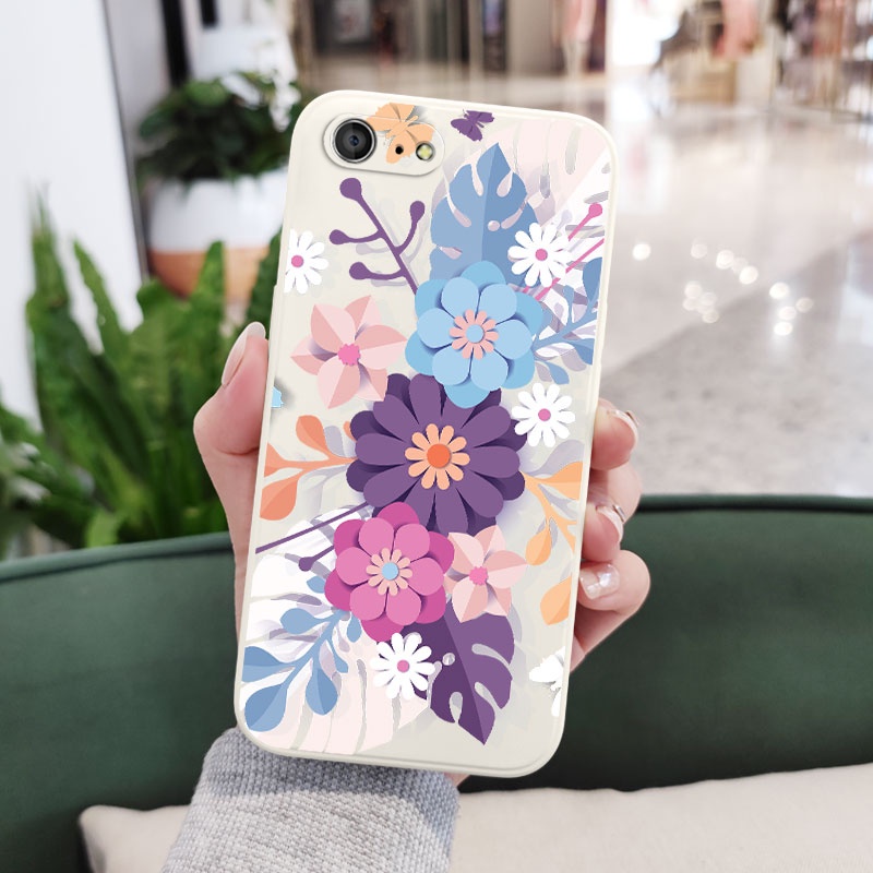 Ốp Điện Thoại Silicon Dẻo Họa Tiết Hoa Tinh Tế Cho IPhone 8 7 6 6S Plus SE 2020