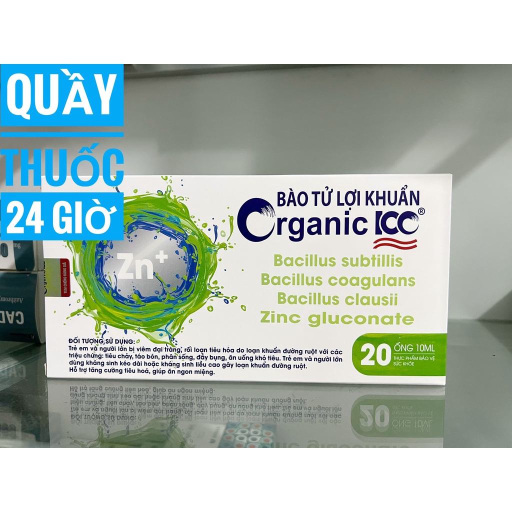Bào tử lợi khuẩn Organic 100 Organic100 men vi sinh giúp ăn ngon, tăng cường tiêu hóa, giảm tiêu chảy, táo bón, đầy hơi