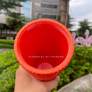 [Chính hãng] Ly Starbucks Studded Glossy Orange 710ml