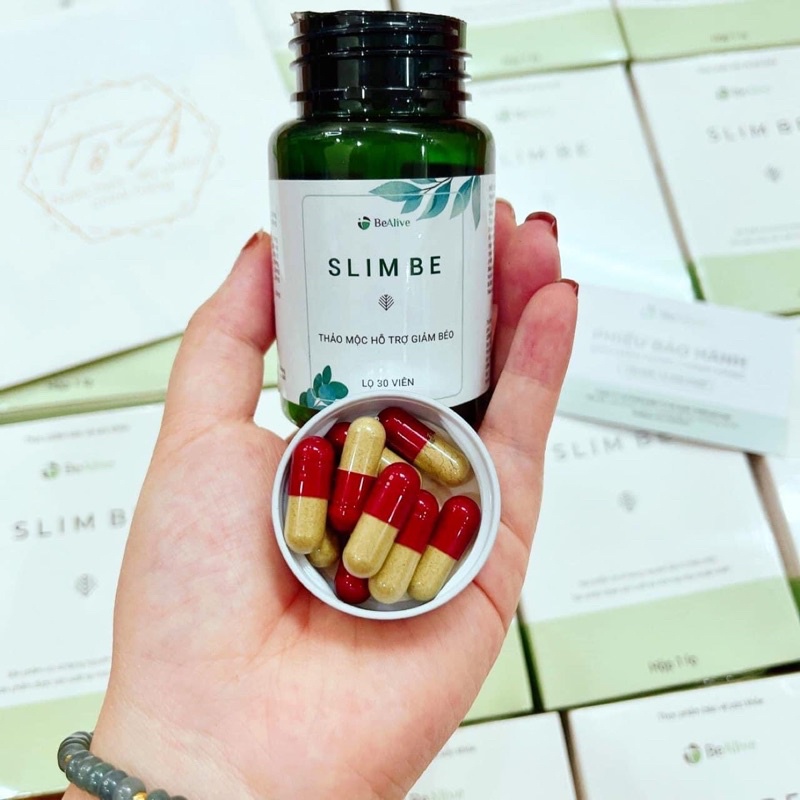 [ĐẠI LÝ CHÍNH HÃNG] hỗ trợ giảm béo SlimBe DẠNG LỌ MỚI SLIM BE chính hãng BeAlive (30 viên)