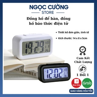Đồng hồ để bàn, đồng hồ báo thức điện tử hiển thị nhiệt độ,lịch,thời gian