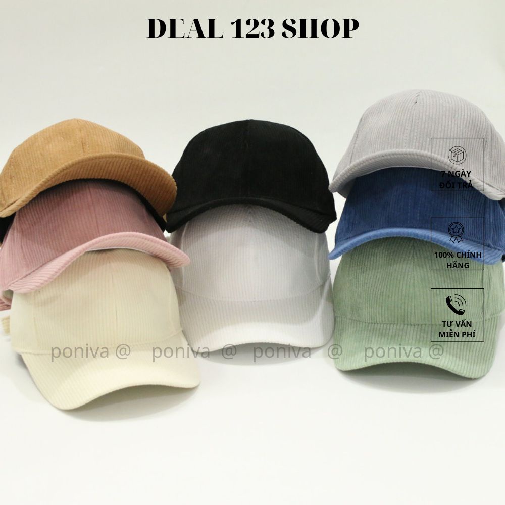 Mũ Lưỡi Trai Unisex - Nón Kết Trơn Chất Nhung Tăm Phong Cách Trẻ Trung Mẫu Mới Hot Trend 2022